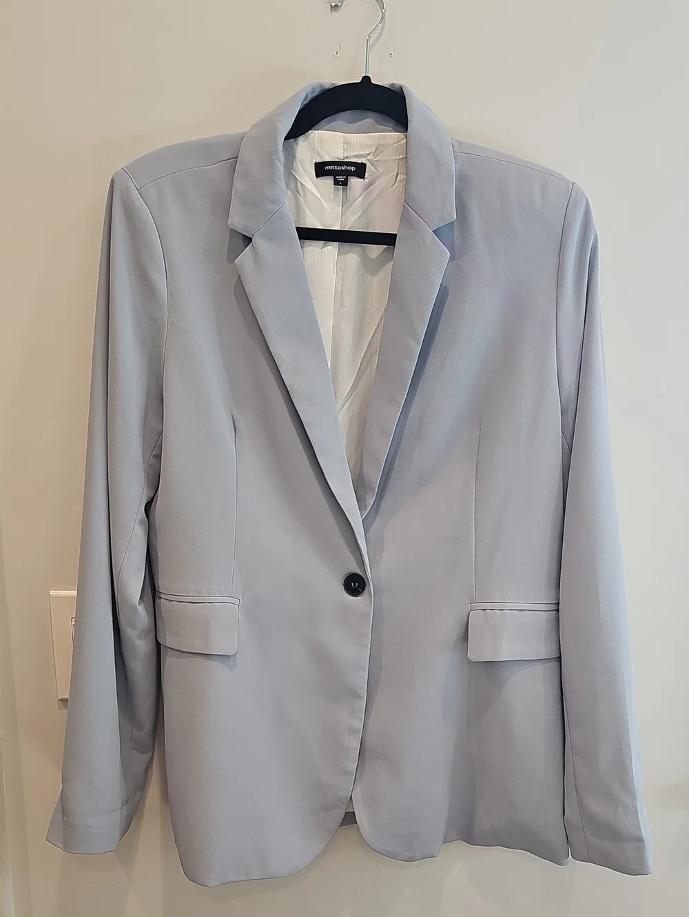mittoshop Pale Blue Single-Button Blazer